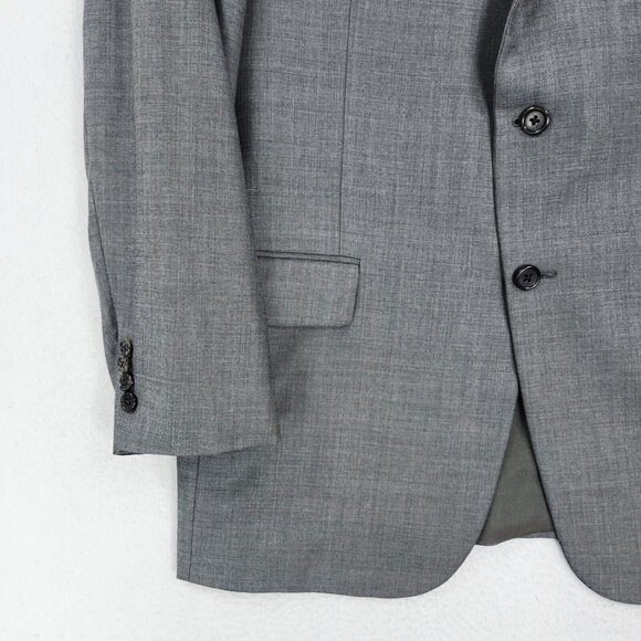 Hickey Freeman Jacket Mens 42 Regular Gray Worsted Wool Union Made Blazer Suit - Picture 3 of 16